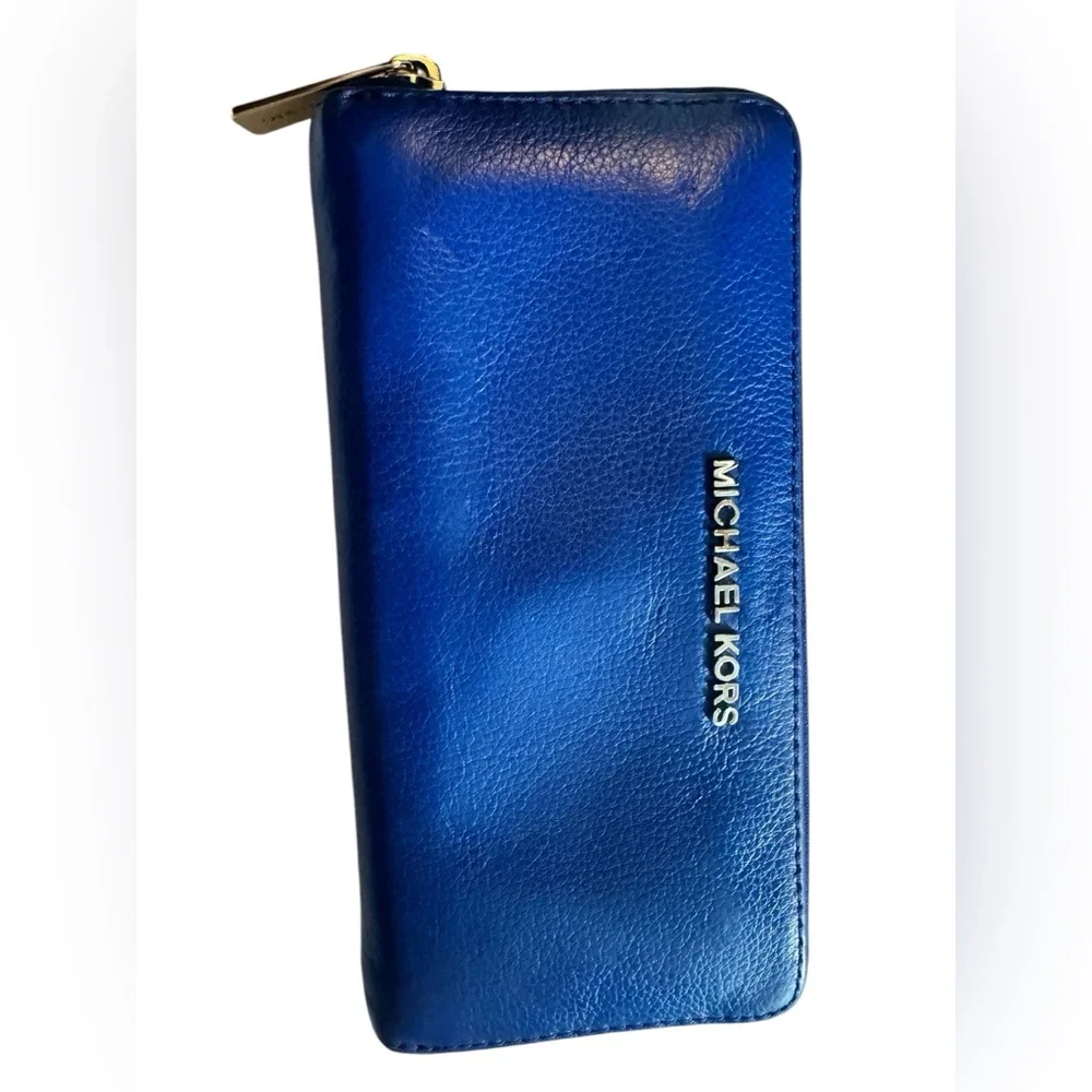 Michael Kors Blue Leather Wallet
